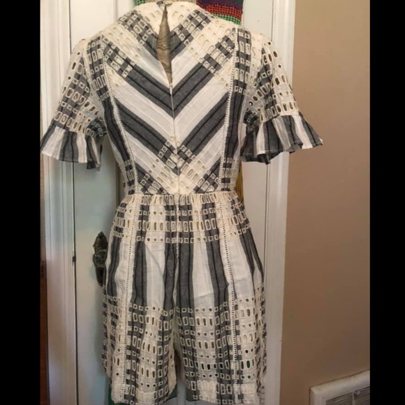 NWT ett twa striped eyelet romper. - Picture 3 of 4
